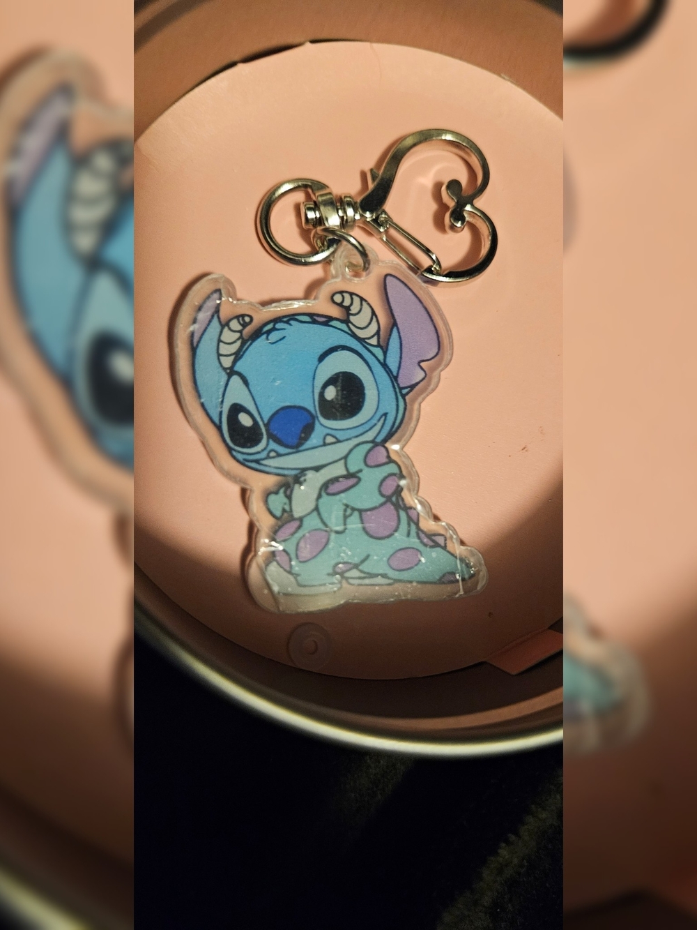 Stitch Acrylic Character Keychain - Blue & Purple